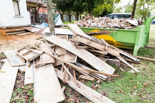 Commercial waste being collected in Shortlands business area